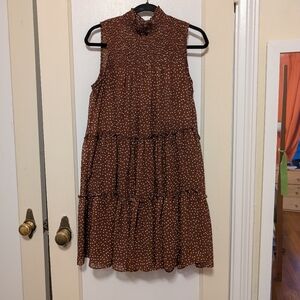 Taylor Brown Polka Dot Smocked Sundress